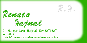 renato hajnal business card